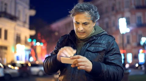 Man using smart phone Stock Footage 60404359