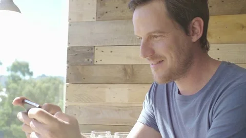 Man using smart phone Stock Footage 75194793