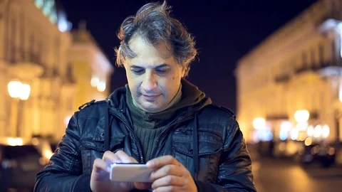 Man using smart phone . Stock Footage 77414550