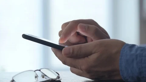 Man using smart phone. Stock Footage 82291549