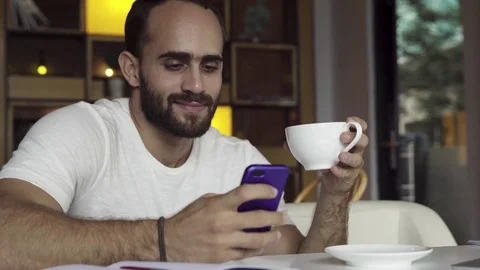 Man using smart phone Stock Footage 83019481