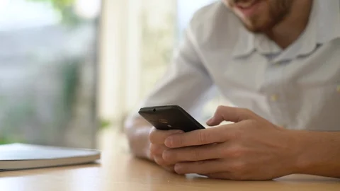 Man using smart phone Stock Footage 106298136