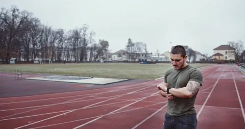 Man using smart watch device. Stock Footage 145347398