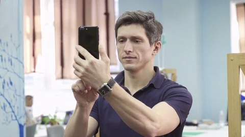 Man Using Smartphone Camera Stock Footage 74793931
