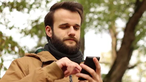 Man Using Smartphone Stock Footage 68916056