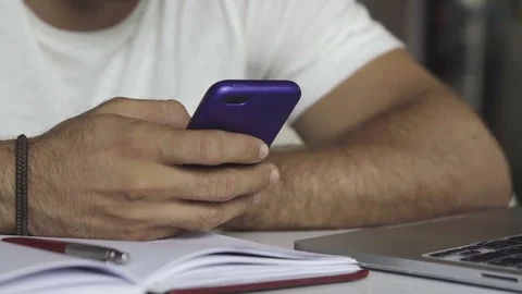 Man using smartphone Stock Footage 83766606