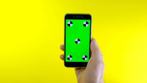 Man using smartphone with green. Stock Footage 116125412