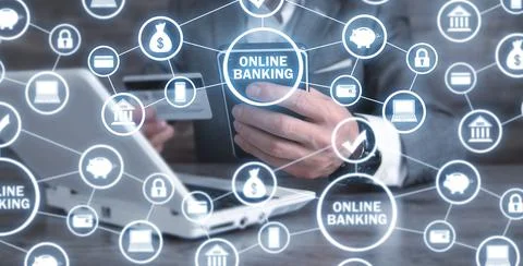 Man using smartphone. Online Banking. Business. Internet. Technology Stock Photos