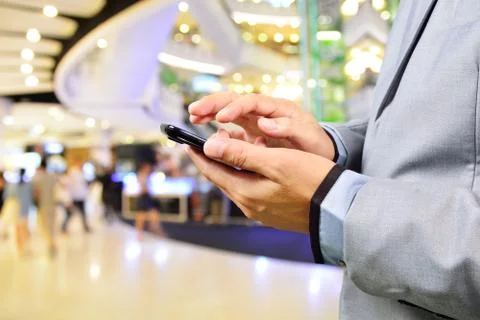 Man using Smartphone or Mobile Phone Stock Photos