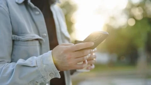 Man Using Smartphone Outdoors Stock Footage 315145062