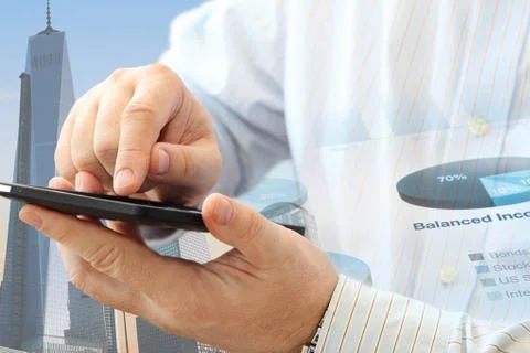 Man using smartphone Stock Photos