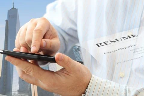 Man using smartphone Stock Photos