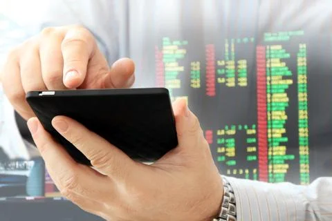 Man using smartphone Stock Photos