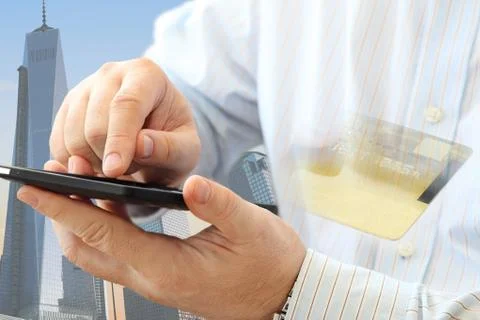 Man using smartphone Stock Photos