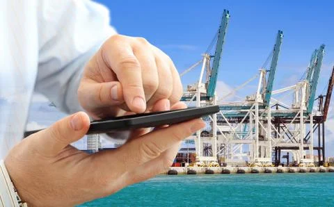 Man using smartphone Stock Photos