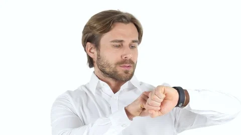 Man Using Smartwatch Video stock 71973899