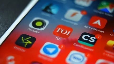 Man Using Social Media App Pinterest On iPhone 6S Video stock 113028740