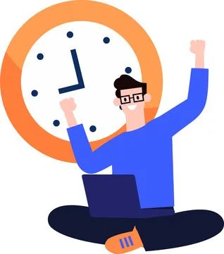 A man using social media  in flat style isolated on background 스톡 일러스트