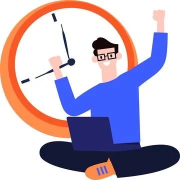 A man using social media  in flat style isolated on background 스톡 일러스트