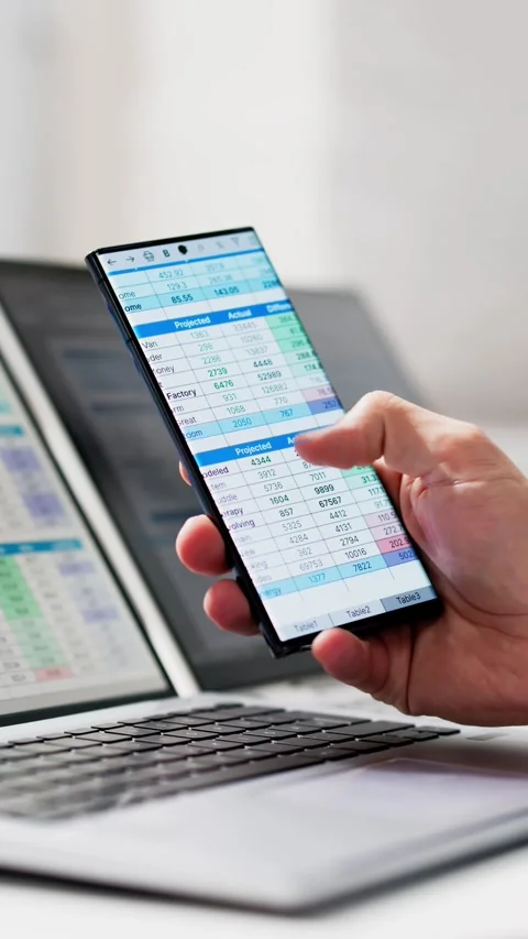 Man Using Spreadsheet Data Stock Footage 274369563