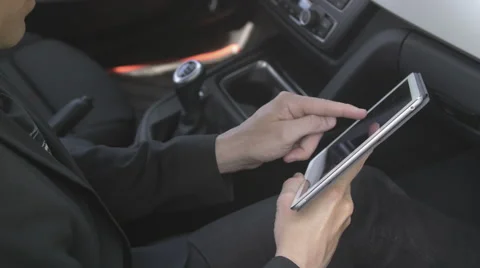 Man using a tablet computer Stock Footage 64232311