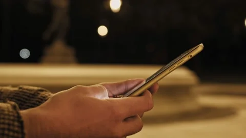 Man using tablet computer touchscreen in the morning,on beach , 1920x1080 .Close Stock Footage 156463430