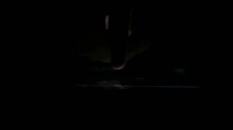 Man using tablet, finger touching tablet computer touchscreen Stock Footage 54780988