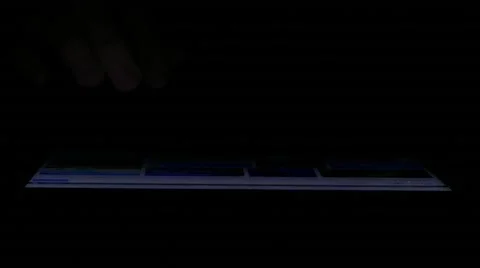 Man using tablet, finger touching tablet computer touchscreen Stock Footage 54781446