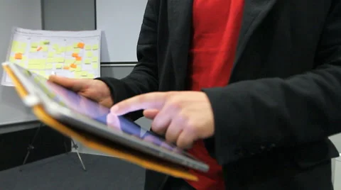 Man using a tablet. Stock Footage 63066661
