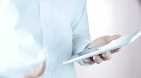 Man Using Tablet Stock Footage 64051450