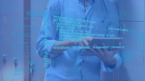 Man using a tablet Video stock 107724598