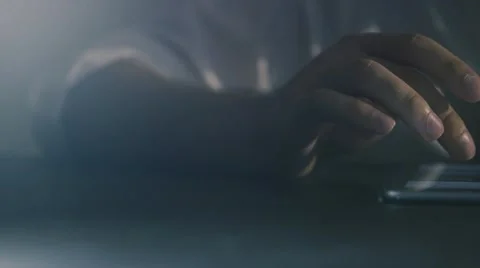 Man using Tablet in office. Tablet with Green Screen. Video stock 64738652