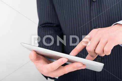 Man using a tablet pc Stock Photos