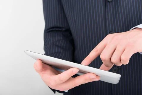 Man using a tablet pc Stock Photos