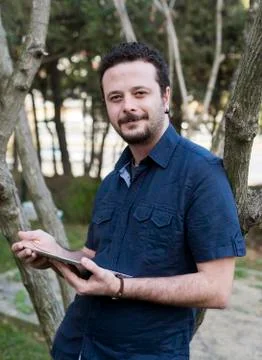 Man Using Tablet Pc Stock Photos