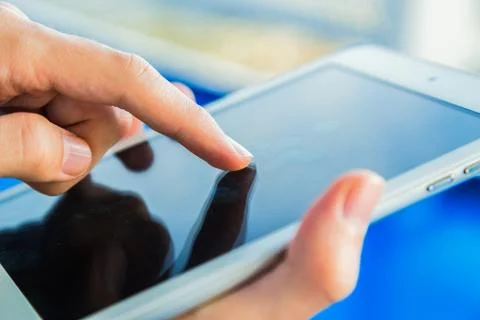 Man using a tablet pc Stock Photos