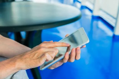 Man using a tablet pc Stock Photos