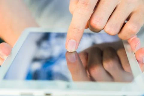 Man using a tablet pc Stock Photos
