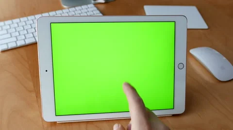 Man using tablet pc with various hand gestures Stock Footage 65469195