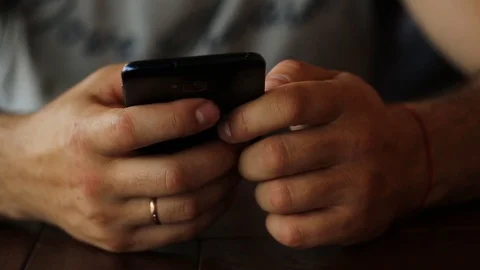 Man using touch Mobile Phone. Stock Footage 127525853