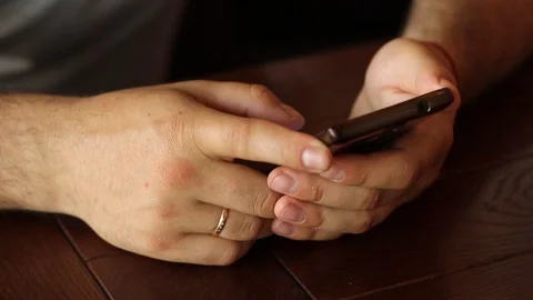 Man using touch Mobile Phone, close up. Stock Footage 127525918