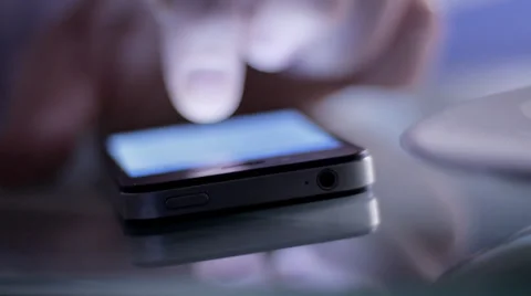 Man using touchscreen phone Stock-Footage 33911690