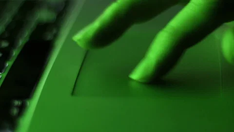 Man using a trackpad to control a computer Stock-Footage 71988829