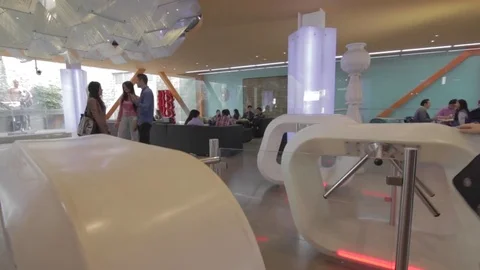 Man using a turnstile 動画素材 75165575