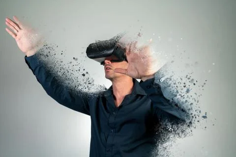 Man using virtual reality Stock Photos