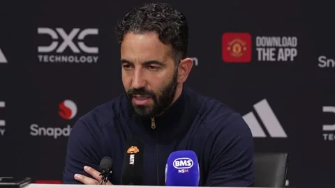 Man Utd losing the feeling of a 'massive club' after West Ham loss, says Amorim Stock Footage 308880145