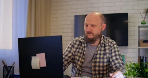 Man utilizing modern communication solutions, solutions enhancing team Stock Footage 301527172