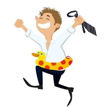 Man on vacation Stock Illustration