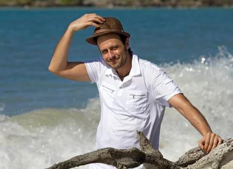 Man in vacation Stock Photos