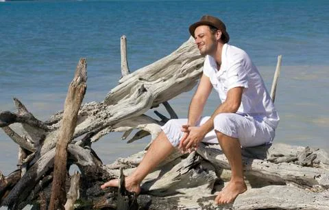 Man in vacation Foto stock